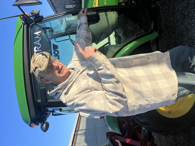 Owner with the Wolfram John Deere tractor